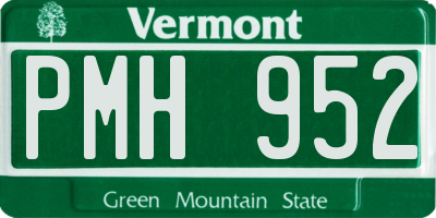 VT license plate PMH952