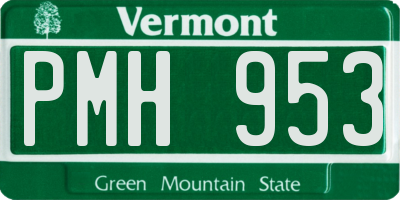 VT license plate PMH953