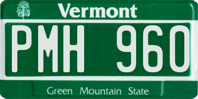 VT license plate PMH960