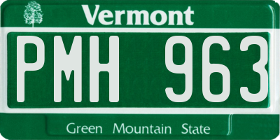 VT license plate PMH963