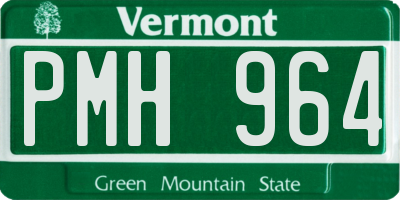 VT license plate PMH964