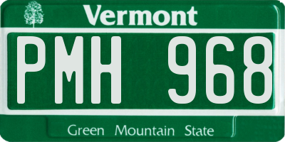VT license plate PMH968