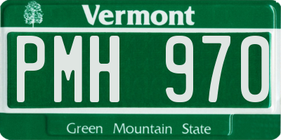 VT license plate PMH970
