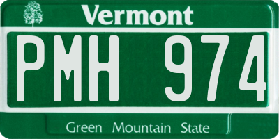 VT license plate PMH974