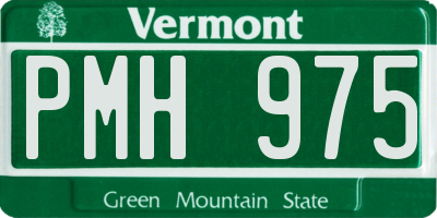 VT license plate PMH975