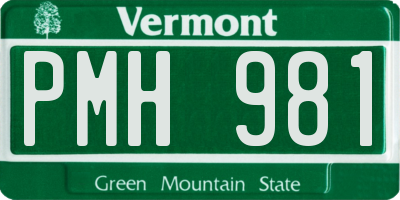 VT license plate PMH981