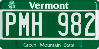 VT license plate PMH982