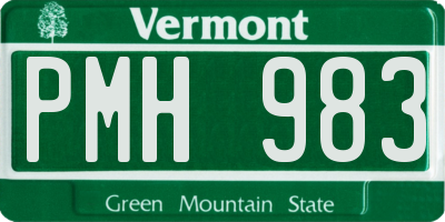 VT license plate PMH983