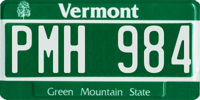 VT license plate PMH984