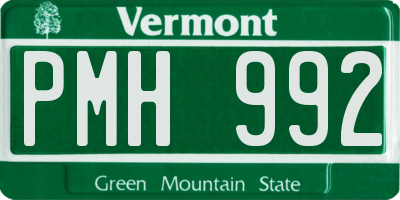VT license plate PMH992