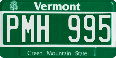VT license plate PMH995