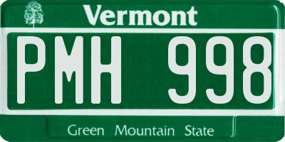 VT license plate PMH998