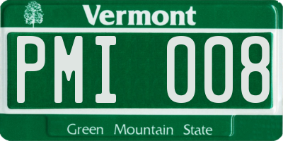 VT license plate PMI008