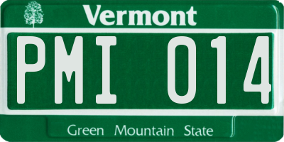 VT license plate PMI014