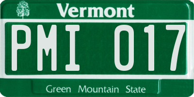 VT license plate PMI017