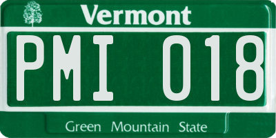 VT license plate PMI018