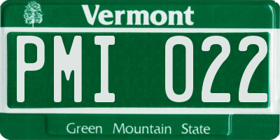 VT license plate PMI022