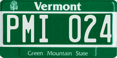 VT license plate PMI024