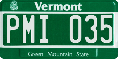 VT license plate PMI035