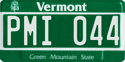 VT license plate PMI044