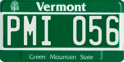 VT license plate PMI056