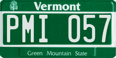 VT license plate PMI057