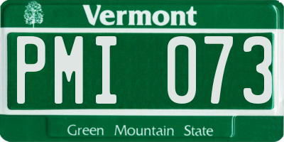 VT license plate PMI073