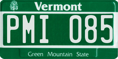 VT license plate PMI085