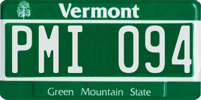 VT license plate PMI094
