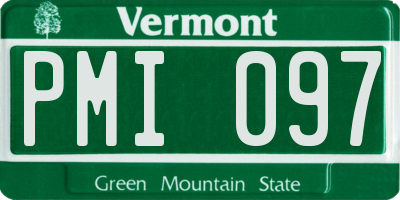 VT license plate PMI097