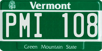 VT license plate PMI108