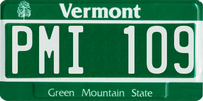 VT license plate PMI109