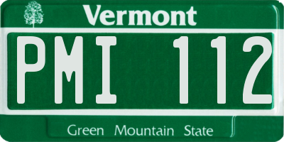 VT license plate PMI112