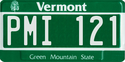 VT license plate PMI121
