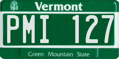 VT license plate PMI127