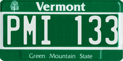 VT license plate PMI133