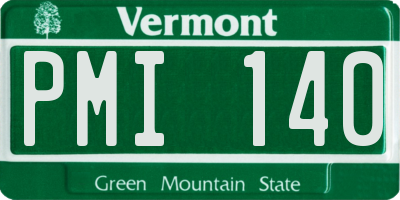 VT license plate PMI140
