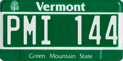VT license plate PMI144