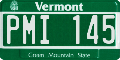 VT license plate PMI145