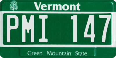 VT license plate PMI147
