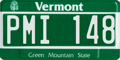 VT license plate PMI148