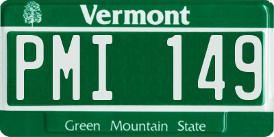 VT license plate PMI149