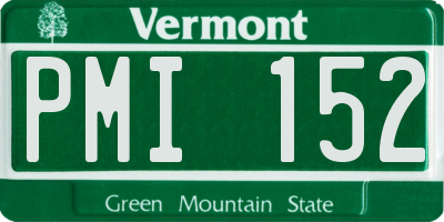 VT license plate PMI152