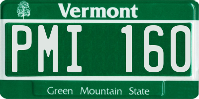VT license plate PMI160