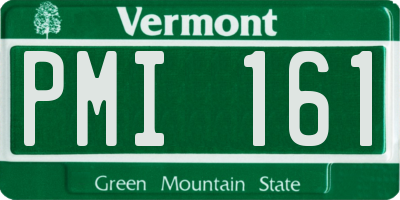VT license plate PMI161