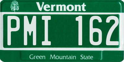 VT license plate PMI162