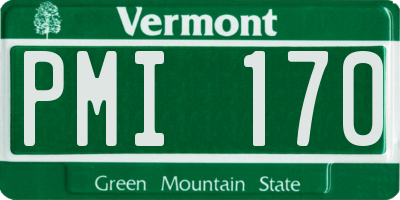 VT license plate PMI170