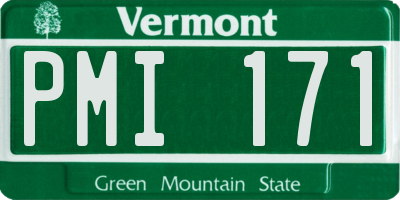 VT license plate PMI171