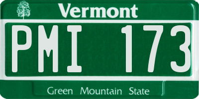 VT license plate PMI173