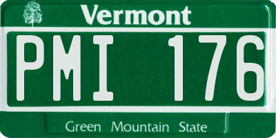 VT license plate PMI176